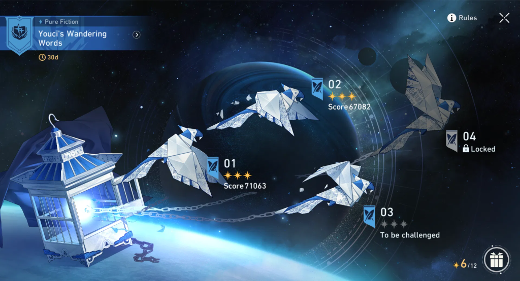 Honkai Star Rail Pure Fiction stage screen