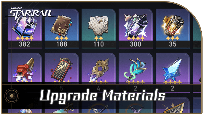 Honkai Star Rail upgrade materials inventory