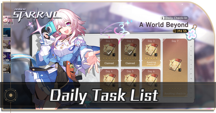 Honkai Star Rail daily check-in screen