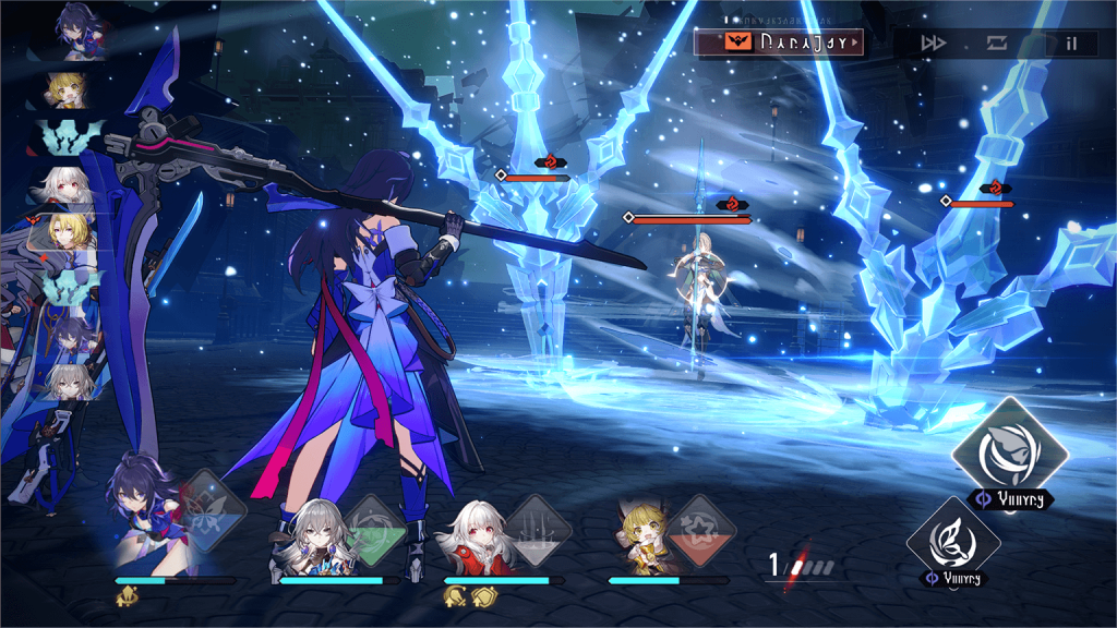 Honkai Star Rail turn-based combat battle interface gameplay screenshot