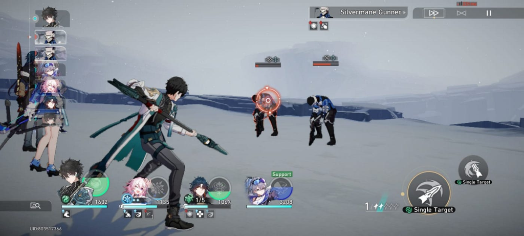 Honkai Star Rail combat gameplay screenshot