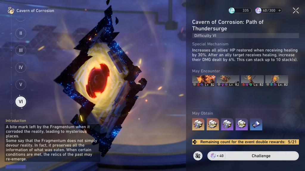 Honkai Star Rail Cavern of Corrosion: Path of Thundersurge screen