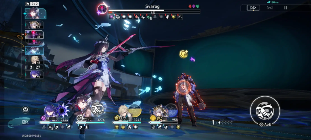 Honkai Star Rail 5-star team combat gameplay screenshot