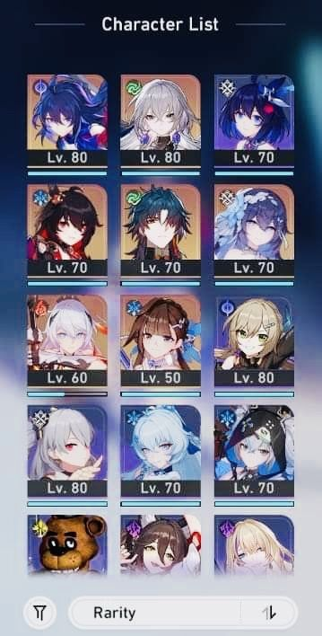 Honkai Star Rail bad upgrade mistake showing underleveled character