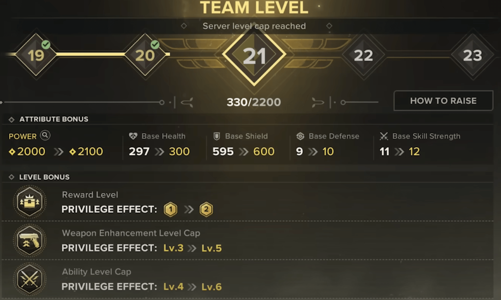 Honkai Star Rail team level interface