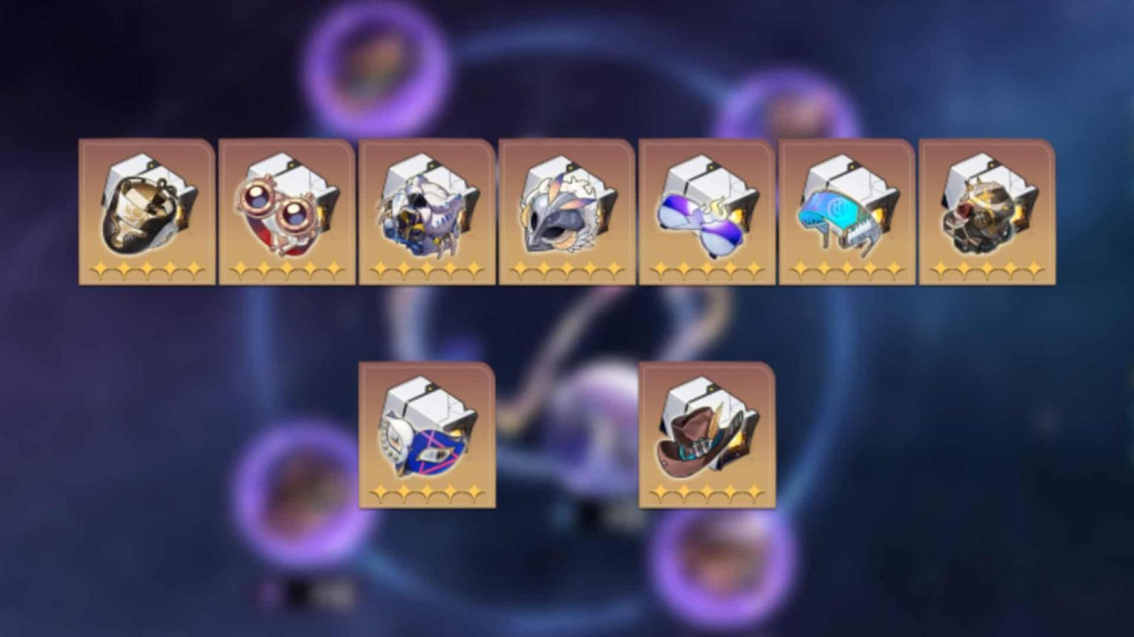 Honkai Star Rail 5 star head relic collection