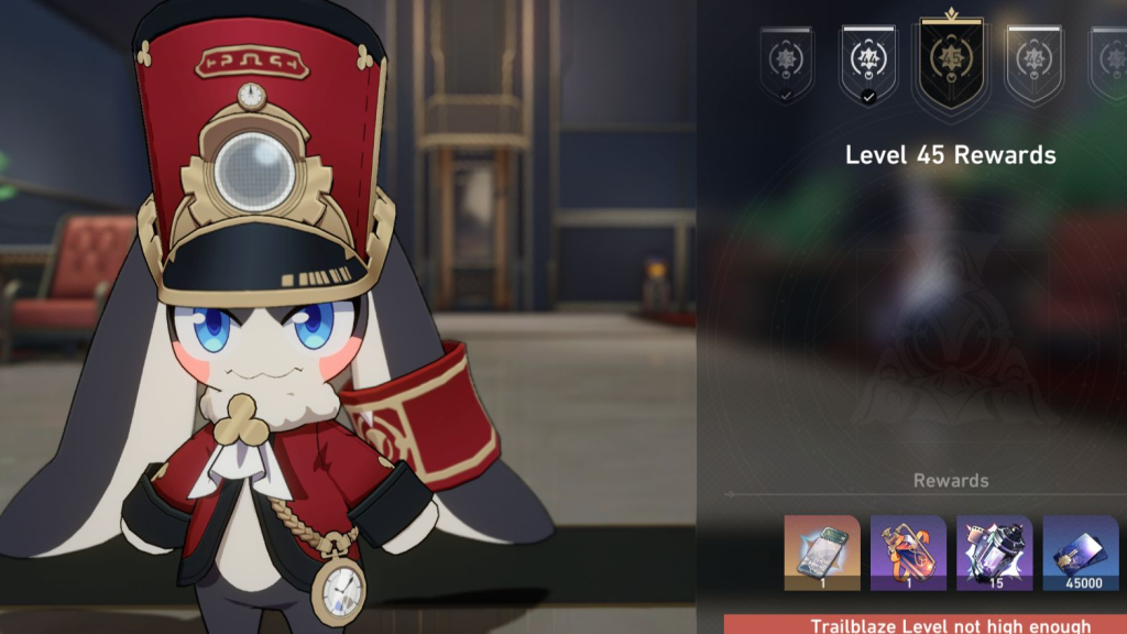 Honkai: Star Rail Pom-Pom Level 45 Rewards interface