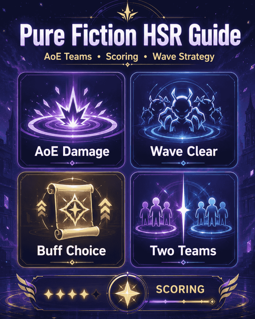 Pure Fiction HSR guide overview with AoE teams scoring and wave strategy