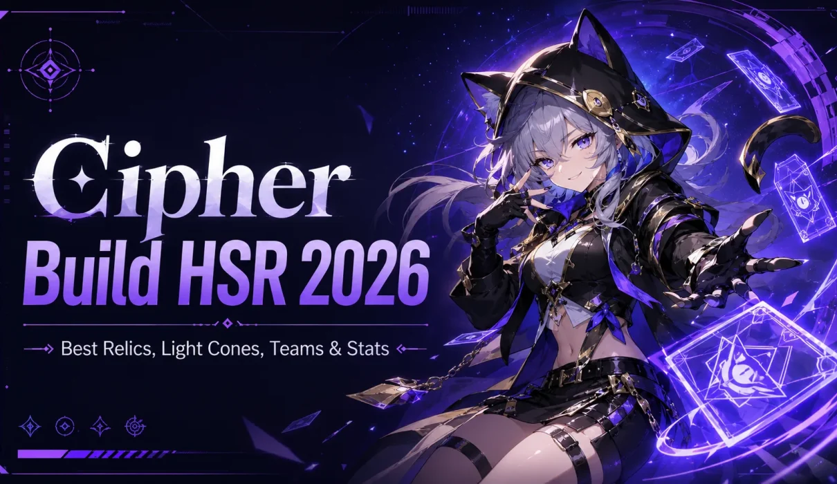 Hsr Cipher Mod Cipher Build HSR 2026: Best Relics, Light Cones, Teams & Stats