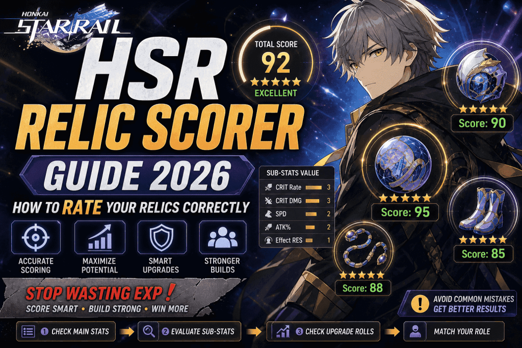 hsr relic scorer guide 2026 how to rate relics correctly honkai star rail