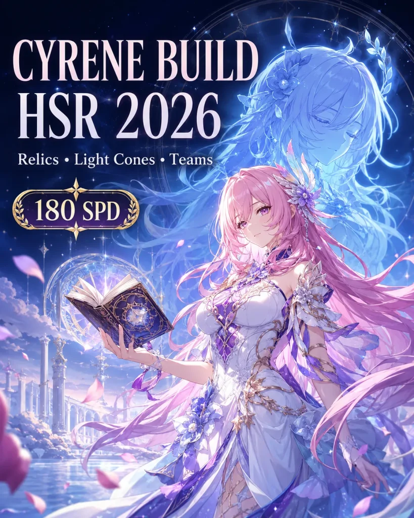 Cyrene build HSR 2026 with best relics Light Cones stats and teams