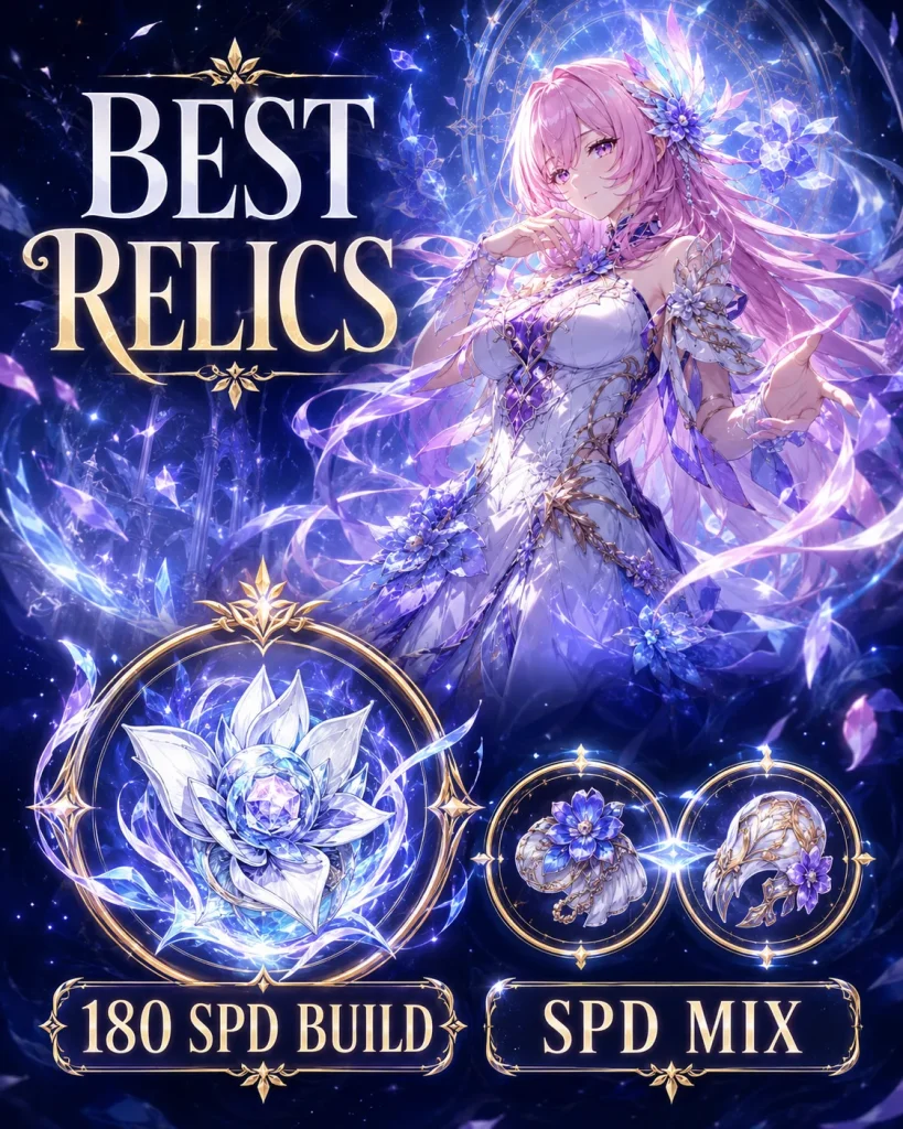 Best relic sets for Cyrene HSR including World Remaking Deliverer and speed combinations