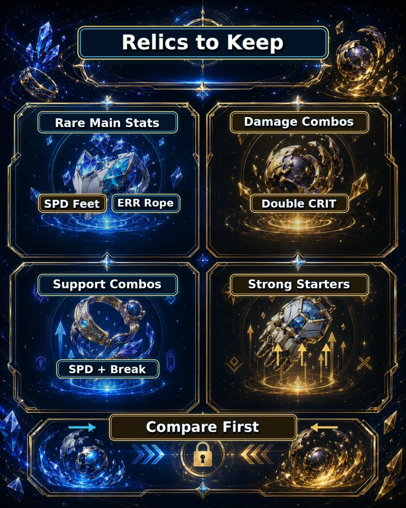 HSR relics to keep before salvaging inventory