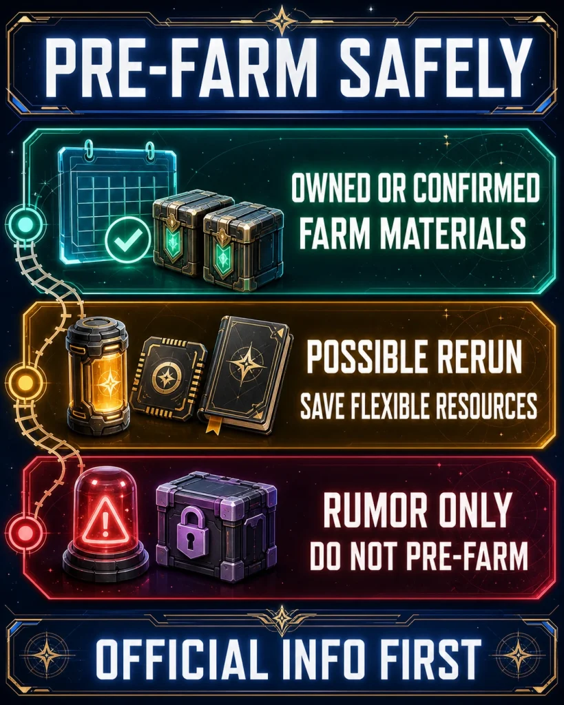 HSR character pre-farming safety guide for official banners, possible reruns and rumors