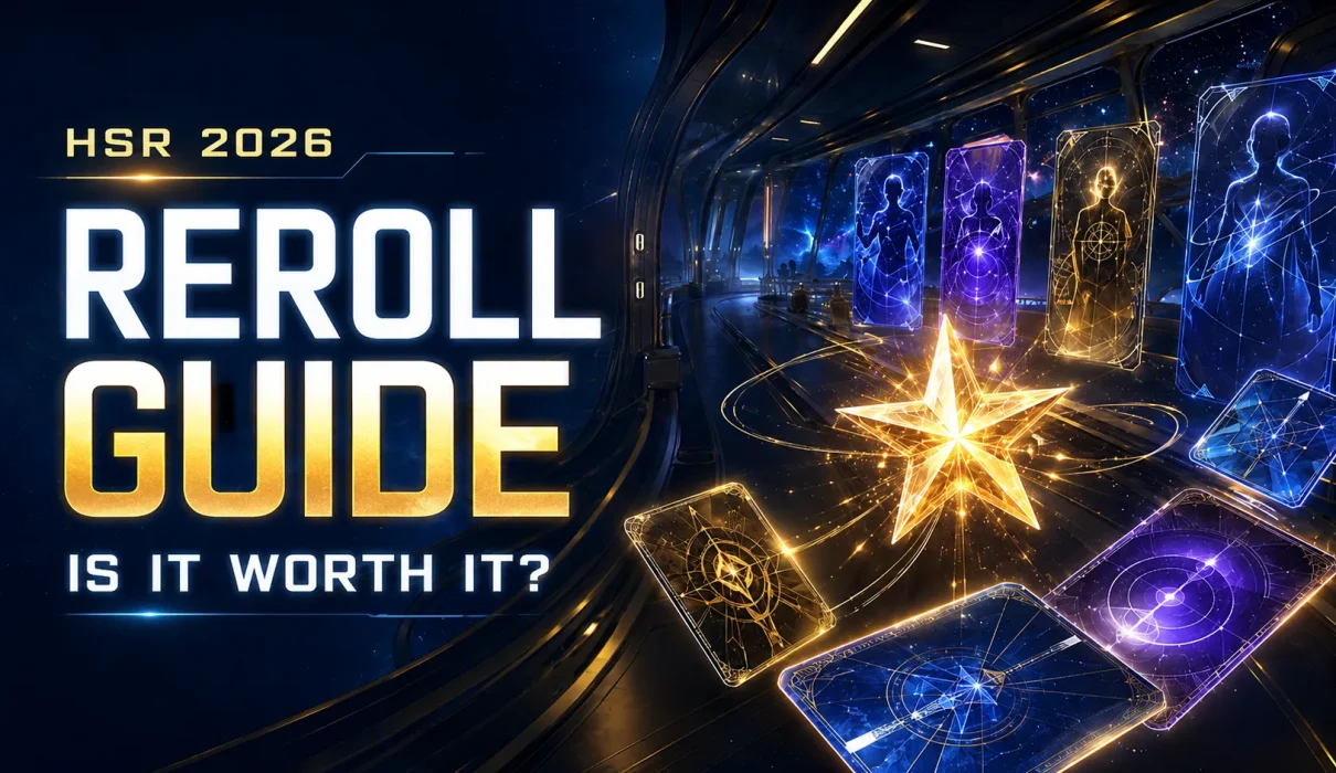 HSR reroll guide 2026 with Departure Warp tickets and standard five star target categories