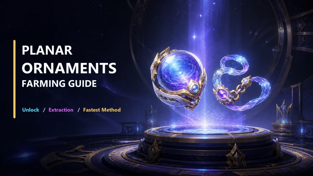 HSR Planar Ornaments farming guide with Ornament Extraction and Planar Sphere Link Rope