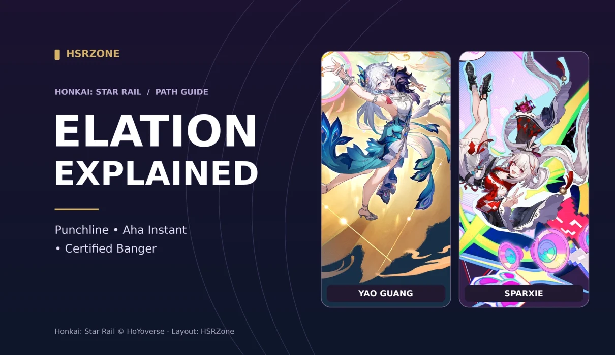 Sparxie and Yao Guang introduce the Elation Path, Punchline, and Aha Instant in Honkai Star Rail.