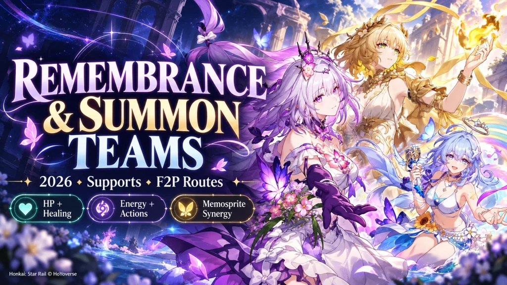 Castorice, Aglaea and Robin Summeretto introducing HSR Remembrance and summon team choices
